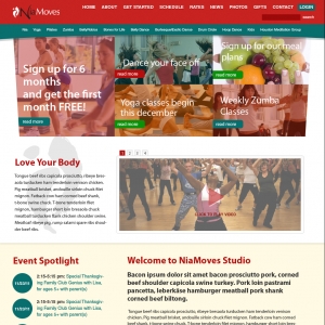 Websites for gyms and exercise studios